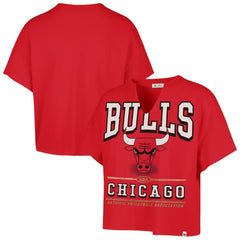 47 brand Chicago Bulls '47 Women's Elation Oversized Notch Neck T-Shirt sale
