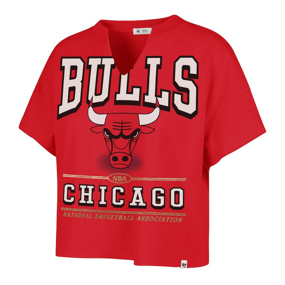 47 brand Chicago Bulls '47 Women's Elation Oversized Notch Neck T-Shirt sale