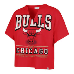 47 brand Chicago Bulls '47 Women's Elation Oversized Notch Neck T-Shirt sale