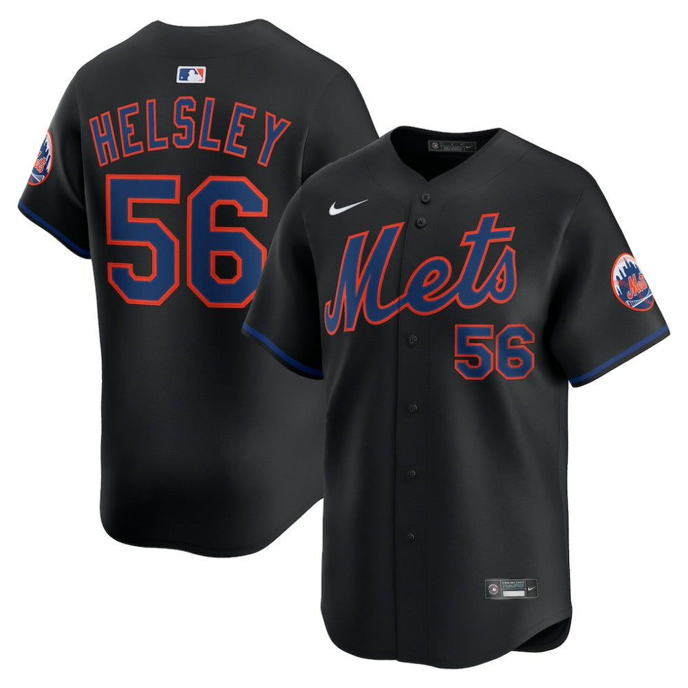 Black Ryan Helsley New York Mets Nike Alternate Limited Player Jersey