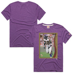 Randy Moss  Homage Unisex NFL Topps Trading Card Tri-Blend T-Shirt - Minnesota Vikings T-shirts