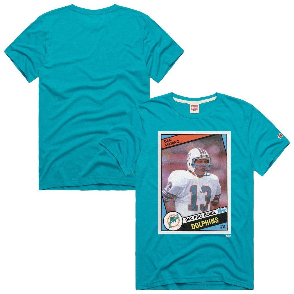 Dan Marino  Homage Unisex NFL Topps Trading Card Tri-Blend T-Shirt - Miami Dolphins T-shirts