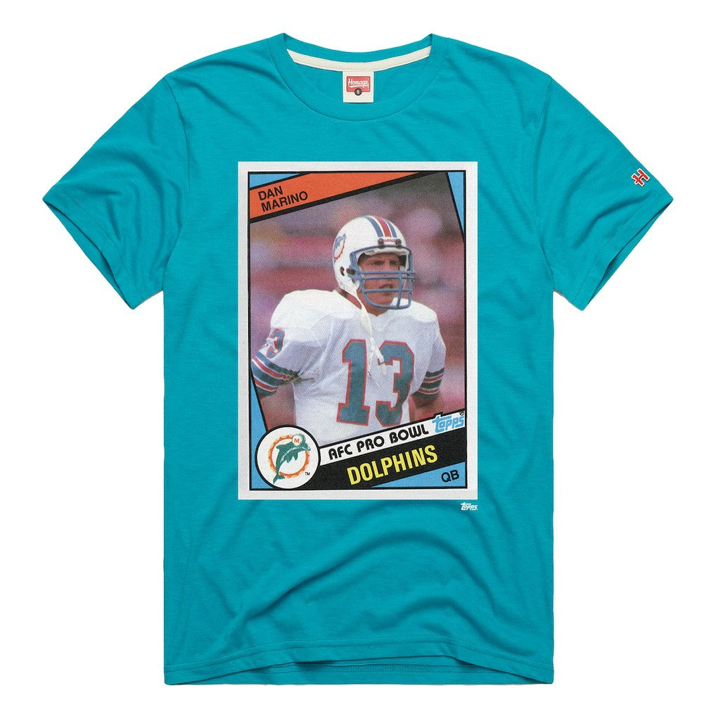 Dan Marino  Homage Unisex NFL Topps Trading Card Tri-Blend T-Shirt - Miami Dolphins T-shirts