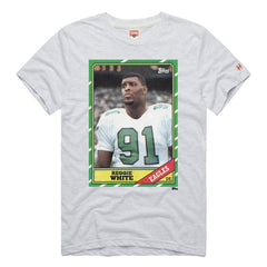 Reggie White  Homage Unisex NFL Topps Trading Card Tri-Blend T-Shirt - Philadelphia Eagles T-shirts