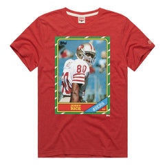 Jerry Rice  Homage Unisex NFL Topps Trading Card Tri-Blend T-Shirt - San Francisco 49ers T-shirts