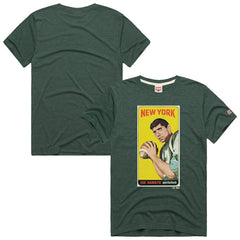 Joe Namath  Homage Unisex NFL Topps Trading Card Tri-Blend T-Shirt - New York Jets T-shirts