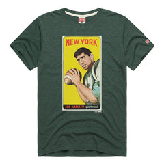 Joe Namath  Homage Unisex NFL Topps Trading Card Tri-Blend T-Shirt - New York Jets T-shirts