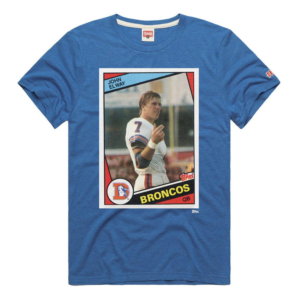 John Elway  Homage Unisex NFL Topps Trading Card Tri-Blend T-Shirt - Denver Broncos T-shirts
