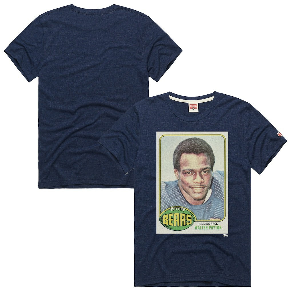 Walter Payton  Homage Unisex NFL Topps Trading Card Tri-Blend T-Shirt - Chicago Bears T-shirts
