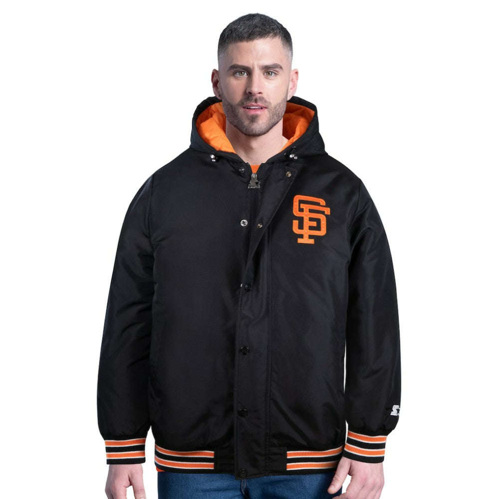 Black San Francisco Giants Starter Pro Polyfilled Full-Zip Jacket