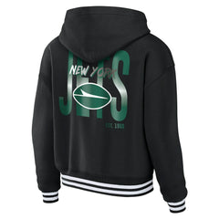 WEAR by Erin Andrews Women's Lace-Up Fleece Hoodie - New York Jets Hoodies