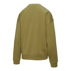 Olive Atlanta Braves Mitchell & Ness Women's Oversized Crewneck Sweatshirt
