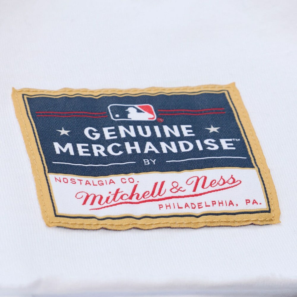 White Philadelphia Phillies Mitchell & Ness Women's Cropped Raglan Mascot Boxy T-Shirt