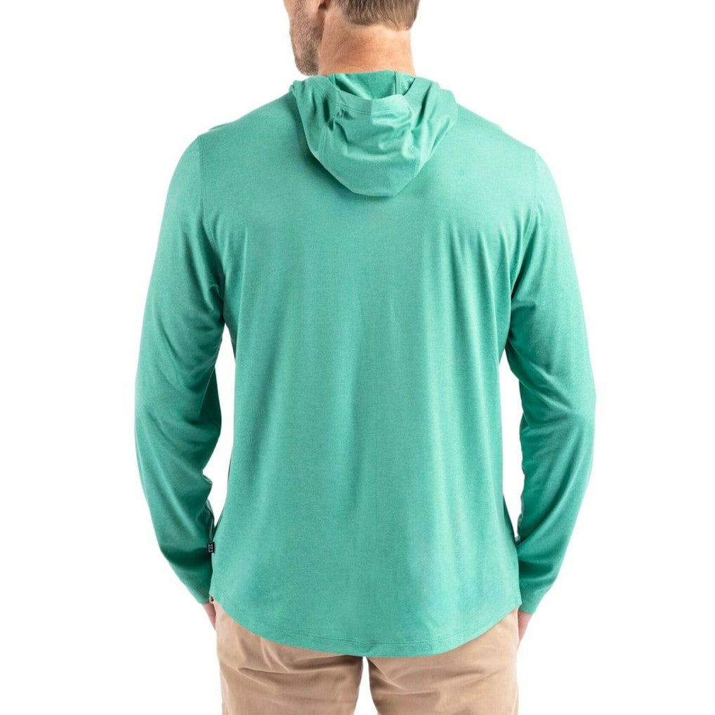 Cutter & Buck Coastline Epic Comfort Eco Recycled Long Sleeve Hoodie T-Shirt - Philadelphia Eagles Hoodies