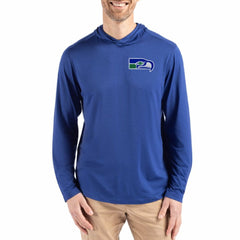Cutter & Buck Coastline Epic Comfort Eco Recycled Long Sleeve Hoodie T-Shirt - Seattle Seahawks Hoodies