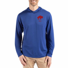 Cutter & Buck Coastline Epic Comfort Eco Recycled Long Sleeve Hoodie T-Shirt - Buffalo Bills Hoodies
