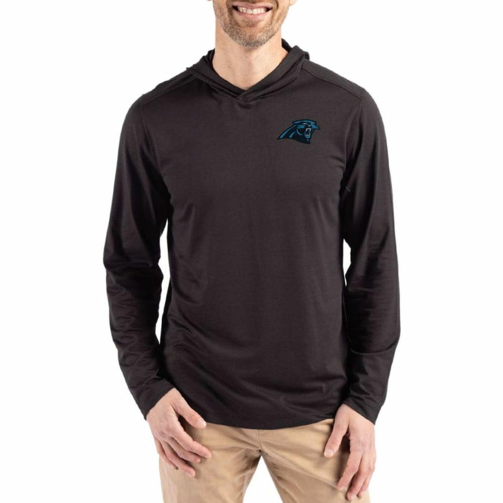 Cutter & Buck Coastline Epic Comfort Eco Recycled Long Sleeve Hoodie T-Shirt - Carolina Panthers Hoodies