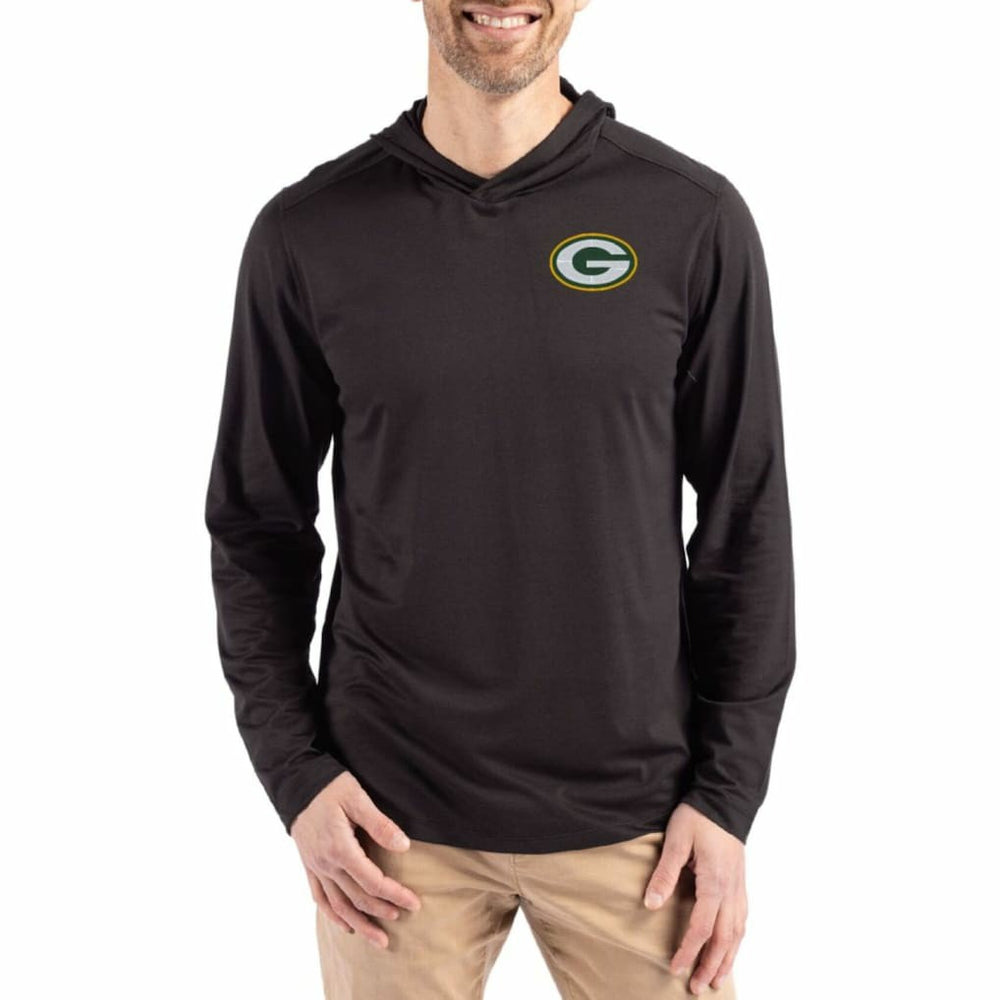 Cutter & Buck Coastline Epic Comfort Eco Recycled Long Sleeve Hoodie T-Shirt - Green Bay Packers Hoodies