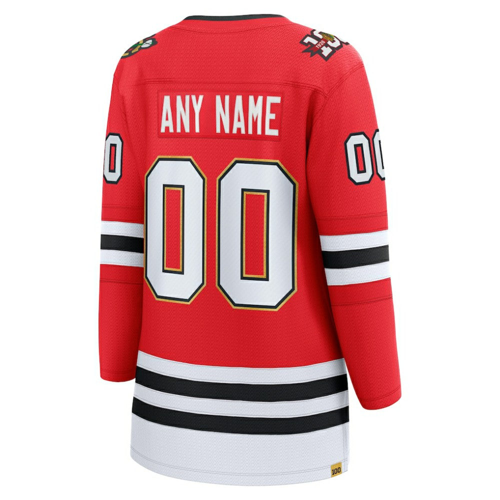 NHL Chicago Blackhawks Fanatics Women's Centennial Breakaway Custom Jersey
