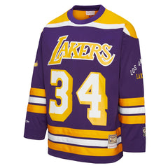 Mitchell & Ness Shaquille O'Neal Los Angeles Lakers Unisex Maxxed Out Fashion Hockey Jersey