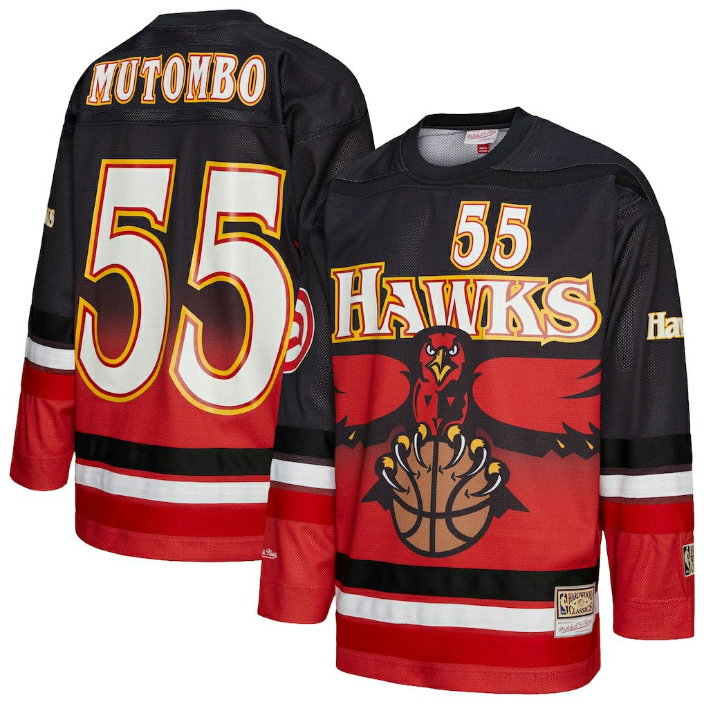 Mitchell & Ness Dikembe Mutombo Atlanta Hawks Unisex Maxxed Out Fashion Hockey Jersey