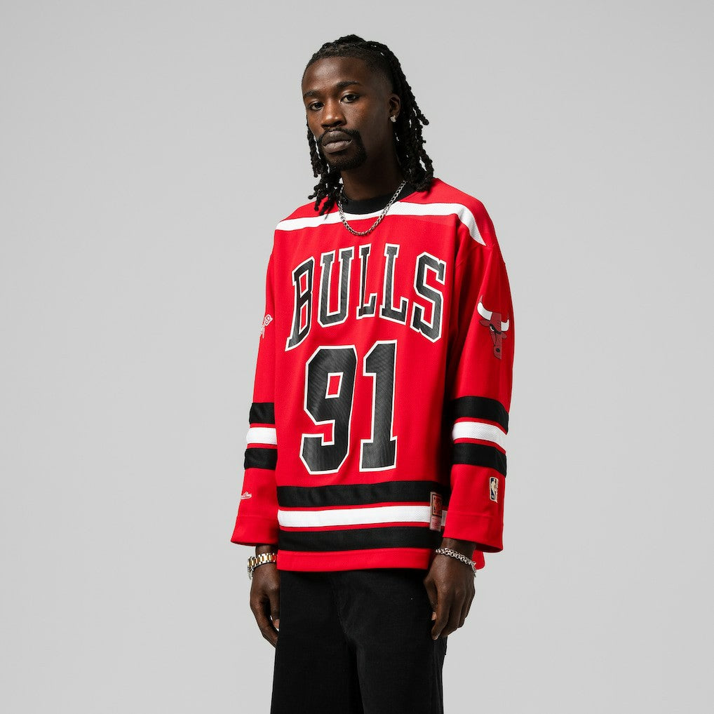 Mitchell & Ness Dennis Rodman Chicago Bulls Unisex Maxxed Out Fashion Hockey Jersey sale