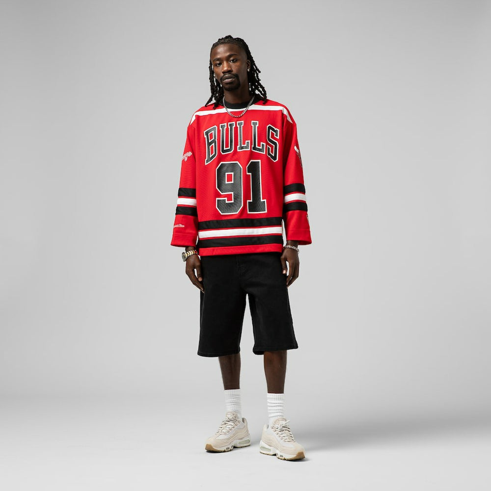 Mitchell & Ness Dennis Rodman Chicago Bulls Unisex Maxxed Out Fashion Hockey Jersey sale