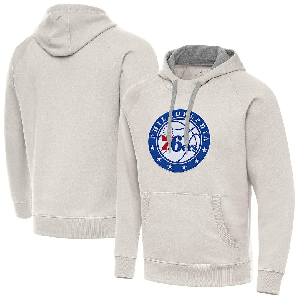 Philadelphia 76ers Antigua Big Logo Victory Pullover Hoodie