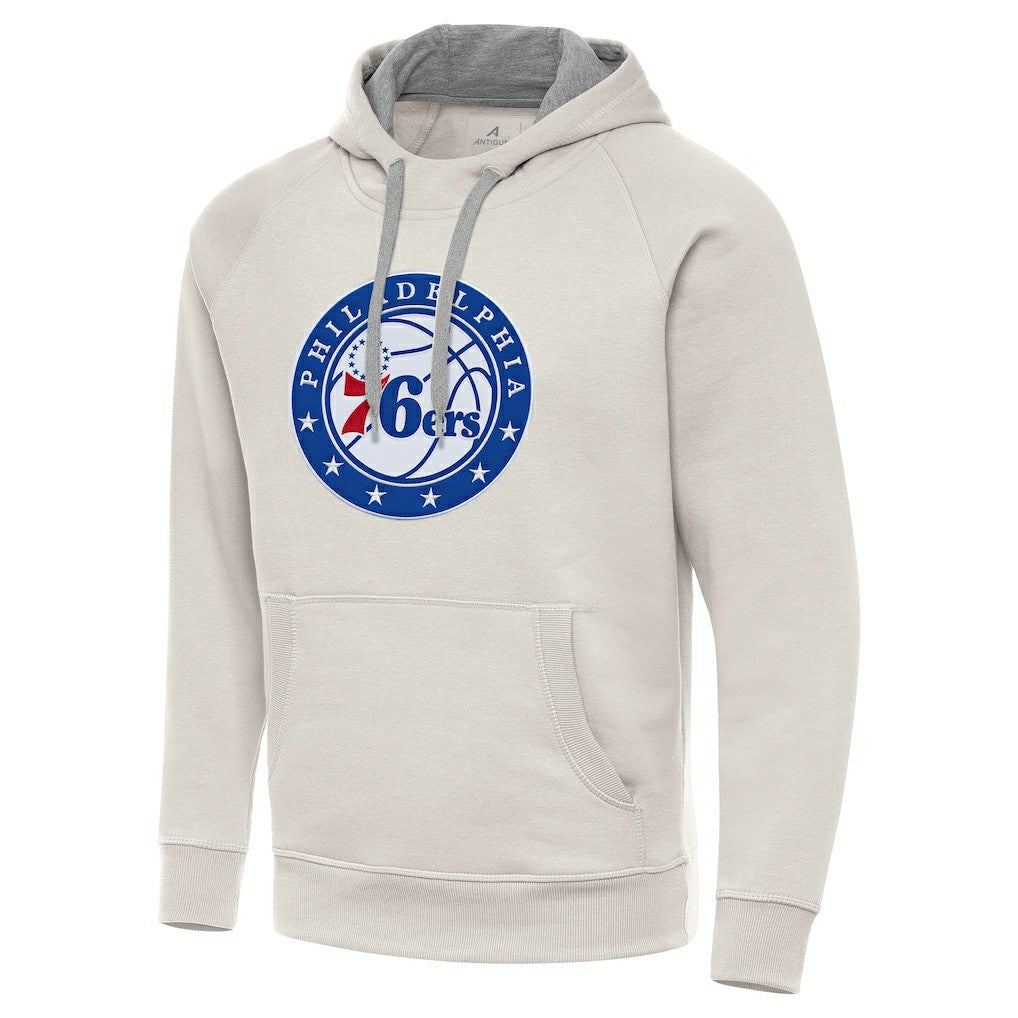 Philadelphia 76ers Antigua Big Logo Victory Pullover Hoodie
