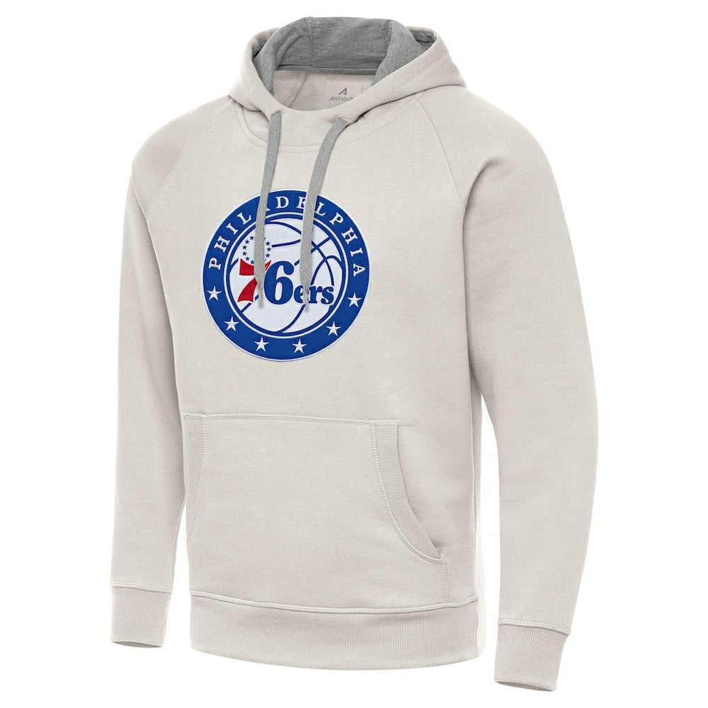 Philadelphia 76ers Antigua Big Logo Victory Pullover Hoodie