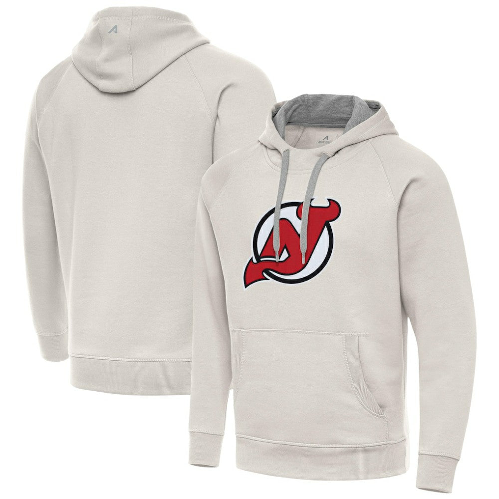NHL New Jersey Devils Antigua Big Logo Victory Pullover Hoodie