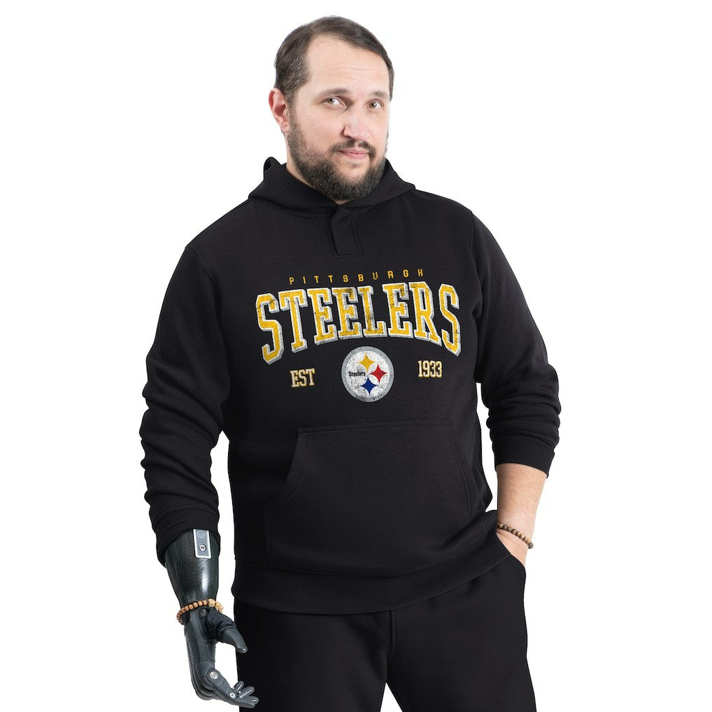 G-III Sports by Carl Banks Adaptive Team Spirit Graphic Fleece Pullover Hoodie - Pittsburgh Steelers Hoodies