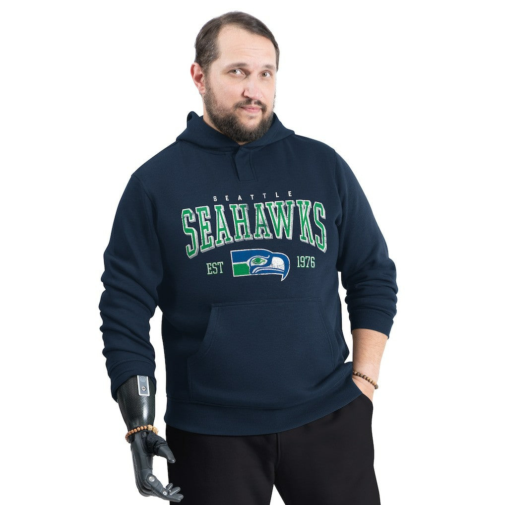 G-III Sports by Carl Banks Adaptive Team Spirit Graphic Fleece Pullover Hoodie - Seattle Seahawks Hoodies