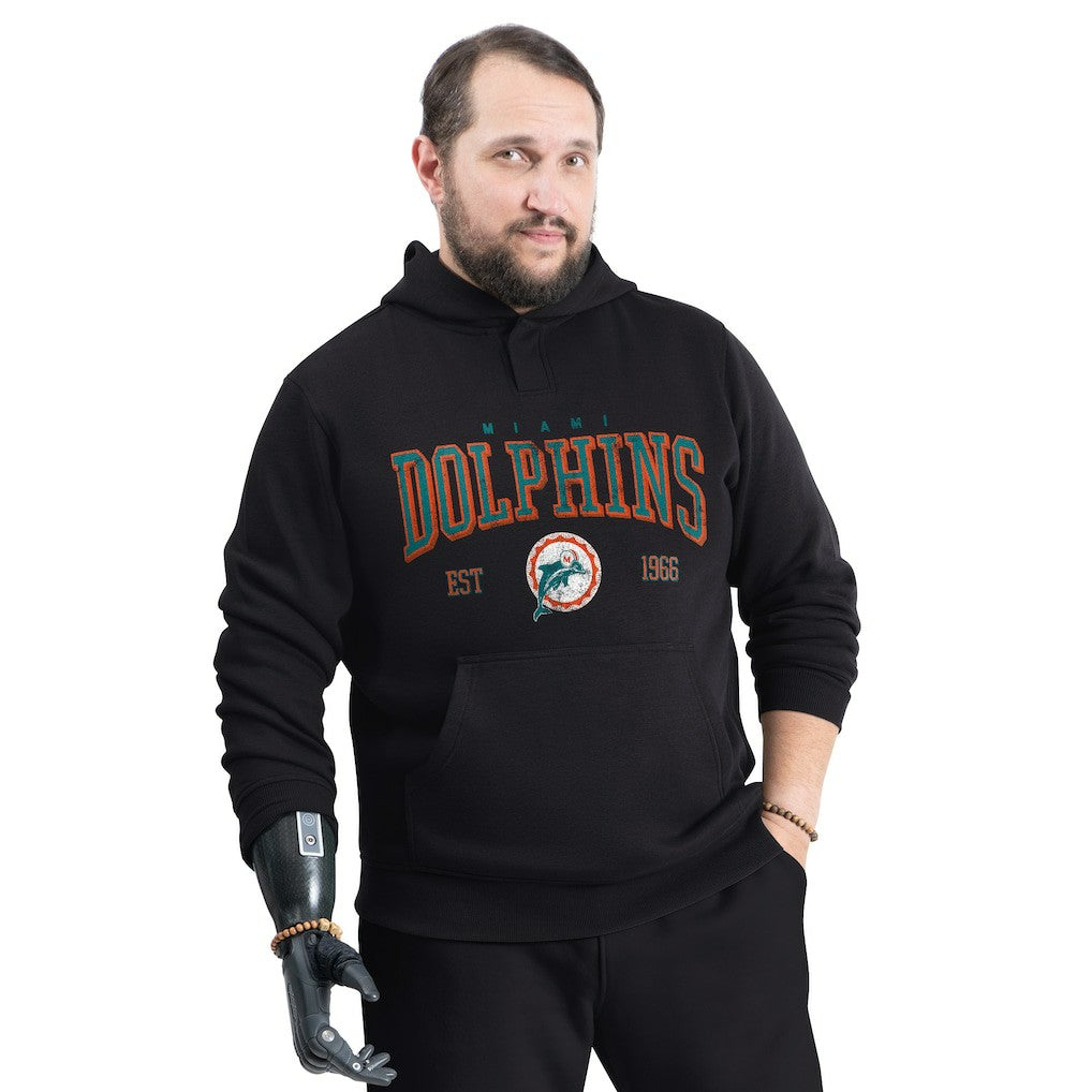G-III Sports by Carl Banks Adaptive Team Spirit Graphic Fleece Pullover Hoodie - Miami Dolphins Hoodies