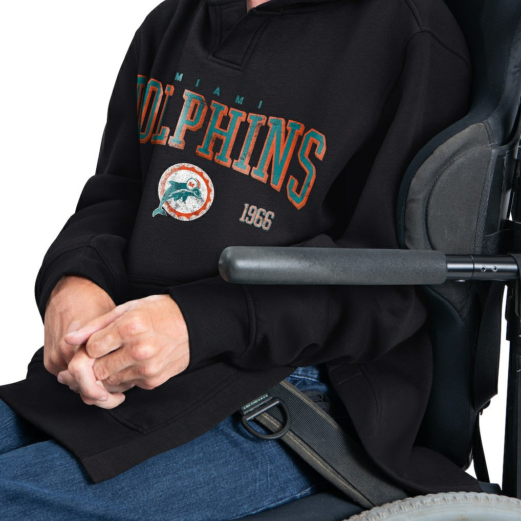 G-III Sports by Carl Banks Adaptive Team Spirit Graphic Fleece Pullover Hoodie - Miami Dolphins Hoodies