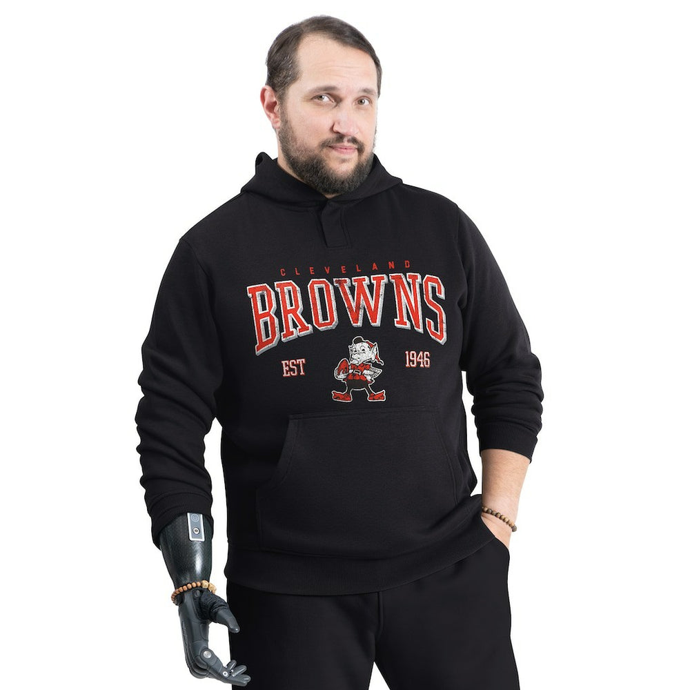 G-III Sports by Carl Banks Adaptive Team Spirit Graphic Fleece Pullover Hoodie - Cleveland Browns Hoodies