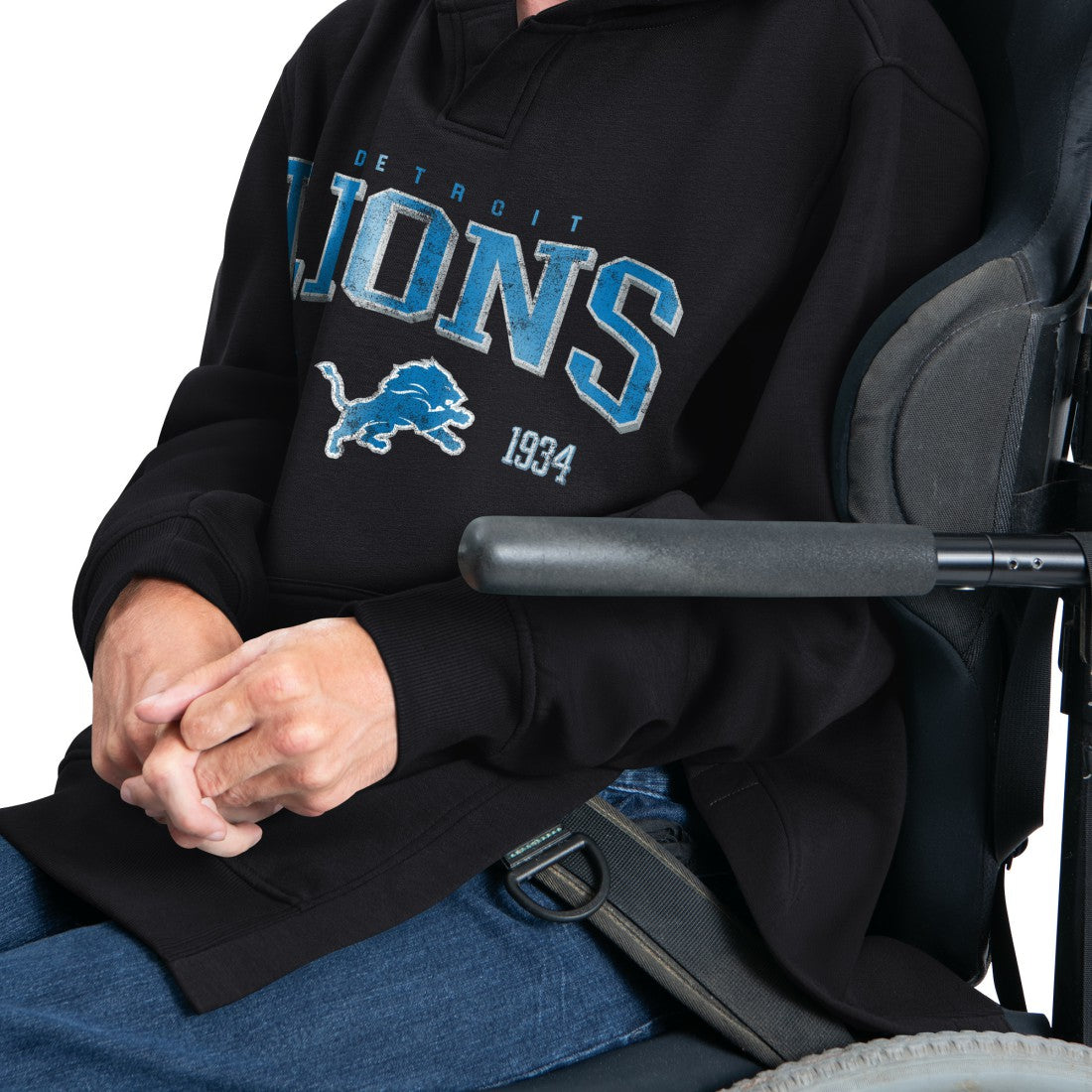 G-III Sports by Carl Banks Adaptive Team Spirit Graphic Fleece Pullover Hoodie - Detroit Lions Hoodies