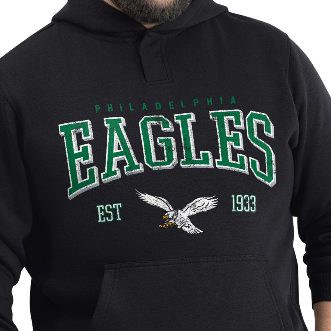 G-III Sports by Carl Banks Adaptive Team Spirit Graphic Fleece Pullover Hoodie - Philadelphia Eagles Hoodies