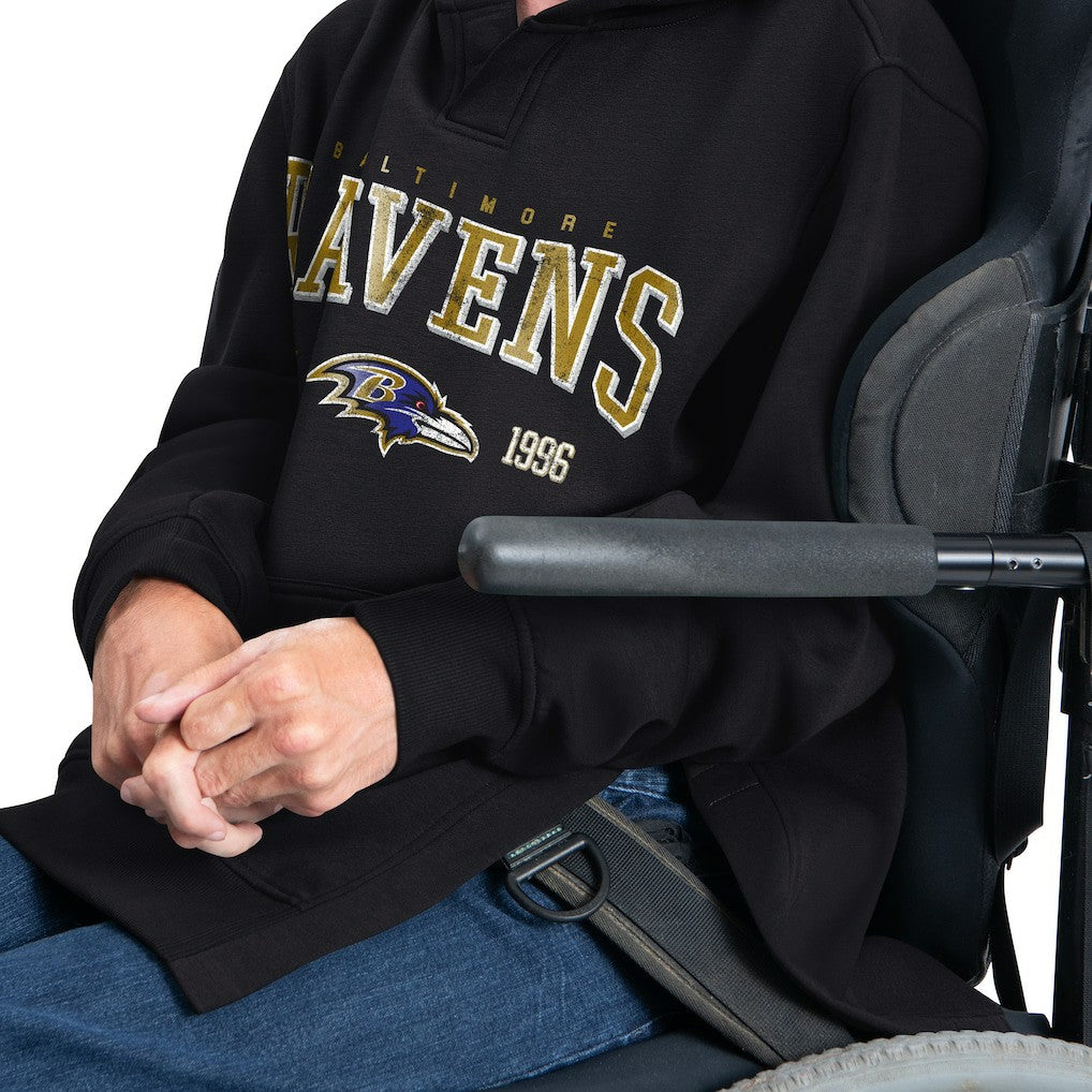 G-III Sports by Carl Banks Adaptive Team Spirit Graphic Fleece Pullover Hoodie - Baltimore Ravens Hoodies