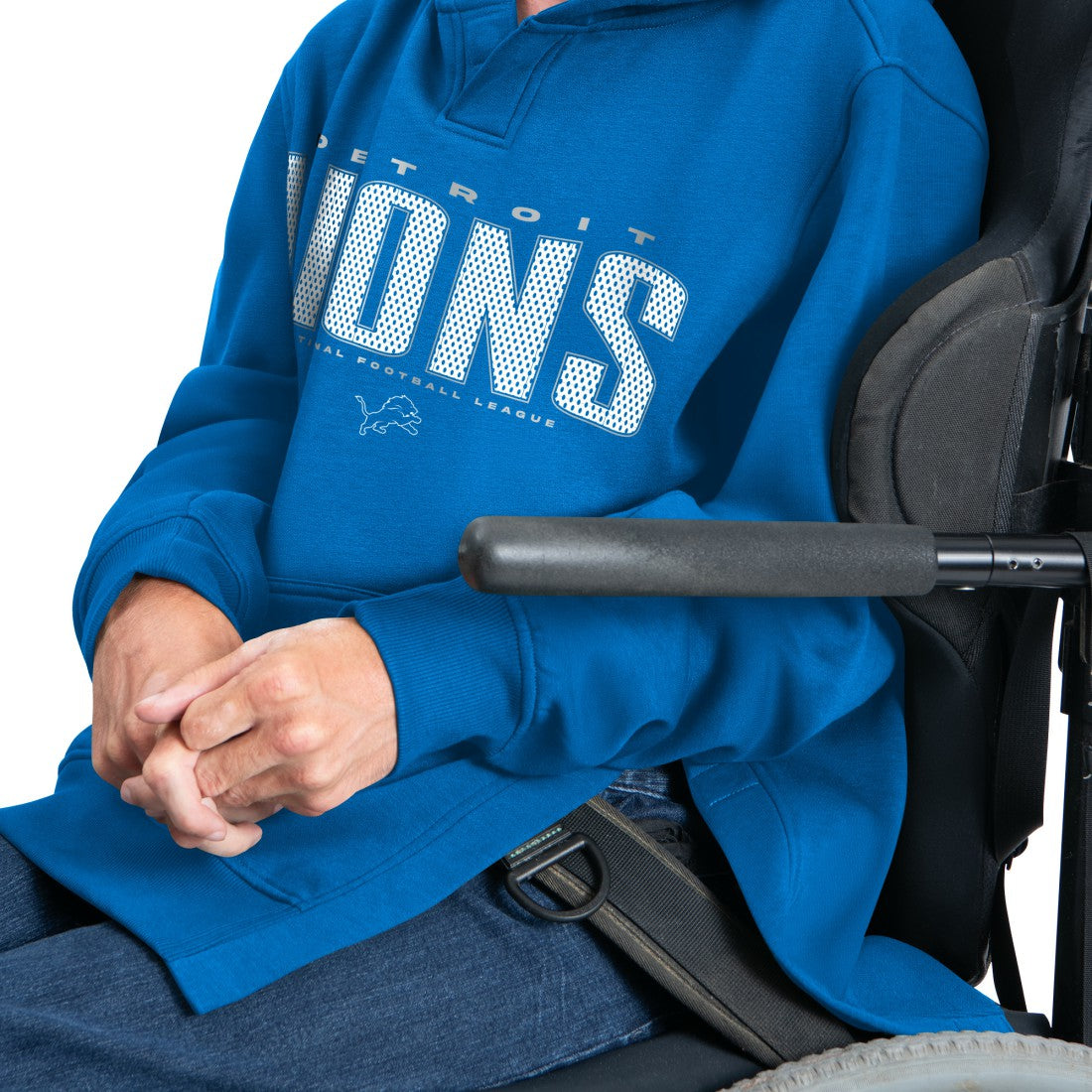 G-III Sports by Carl Banks Adaptive Mesh Effect Team Graphic Fleece Pullover Hoodie - Detroit Lions Hoodies
