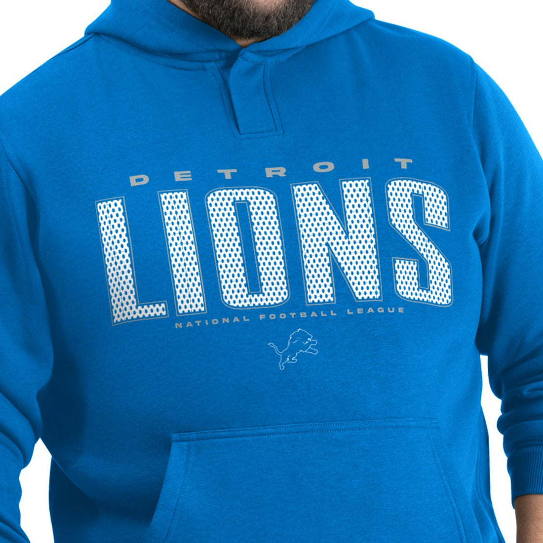 G-III Sports by Carl Banks Adaptive Mesh Effect Team Graphic Fleece Pullover Hoodie - Detroit Lions Hoodies
