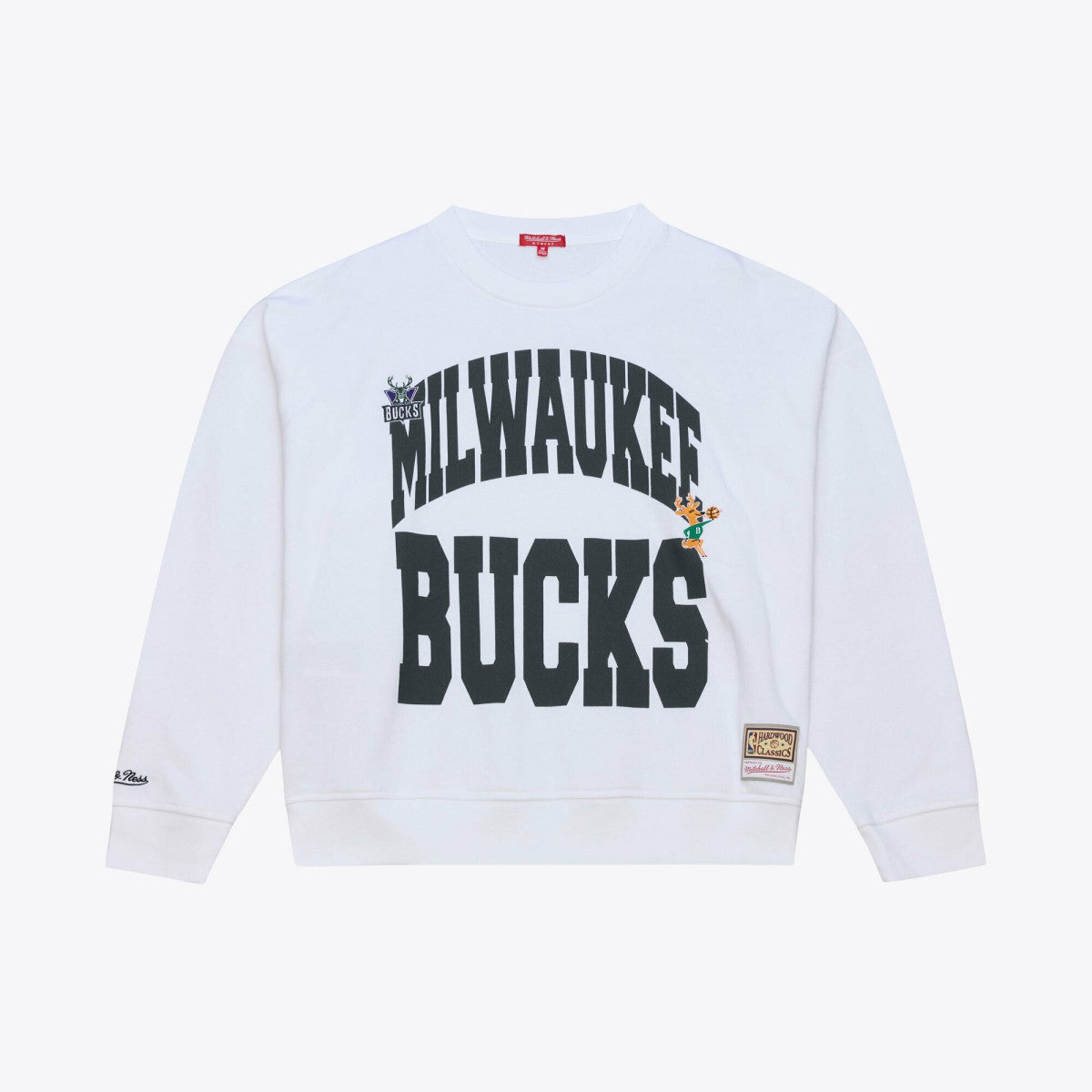 Mitchell & Ness Milwaukee Bucks Women's Lightweight Block Letter Sweatshirt