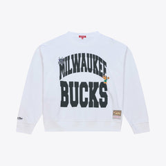 Mitchell & Ness Milwaukee Bucks Women's Lightweight Block Letter Sweatshirt