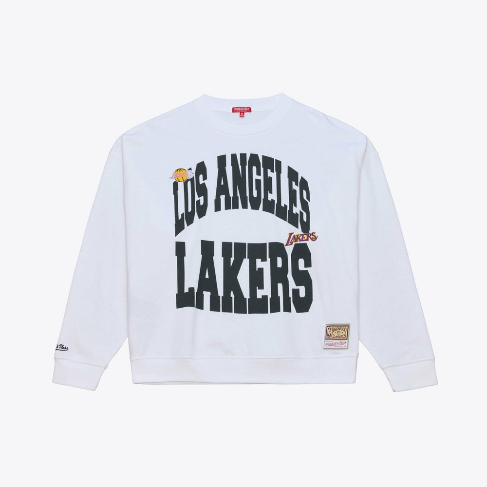 Mitchell & Ness Los Angeles Lakers Women's Lightweight Block Letter Sweatshirt