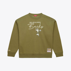 Mitchell & Ness Milwaukee Bucks Women's Lightweight Script Sweatshirt