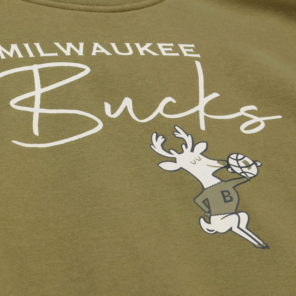 Mitchell & Ness Milwaukee Bucks Women's Lightweight Script Sweatshirt