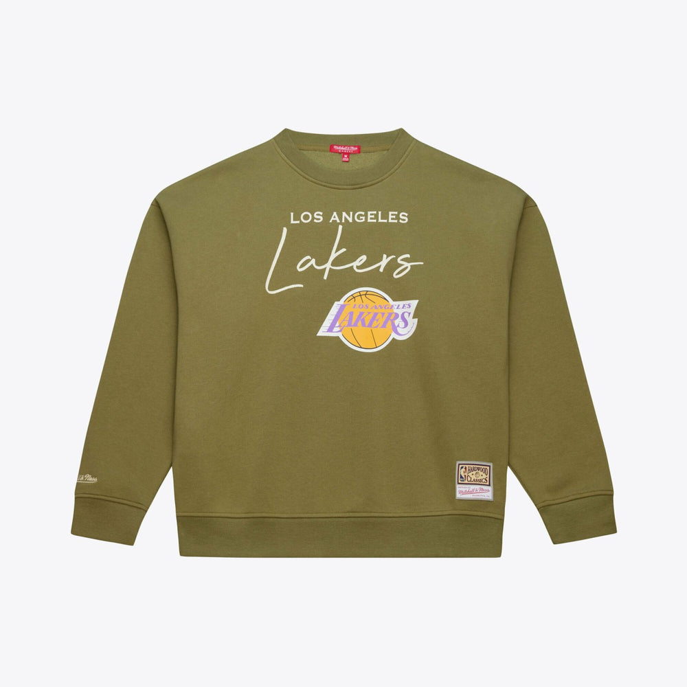 Mitchell & Ness Los Angeles Lakers Women's Lightweight Script Sweatshirt