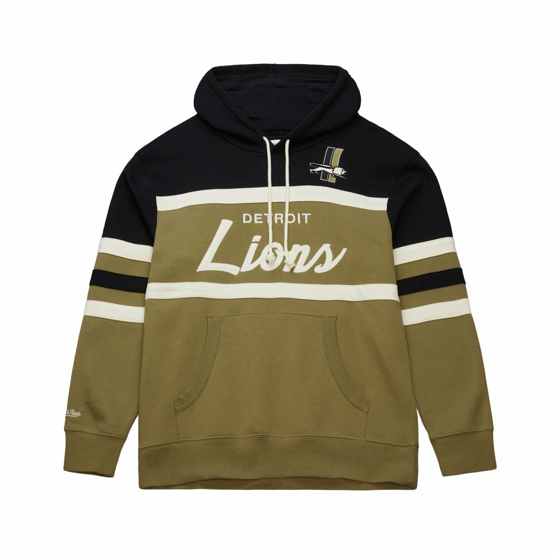 Vintage Logo Head Coach Hoodie - Detroit Lions Hoodies
