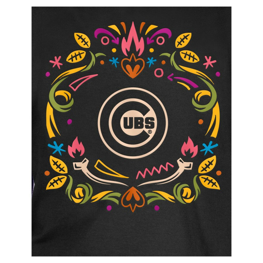 Black Chicago Cubs New Era Youth Día de los Muertos T-Shirt