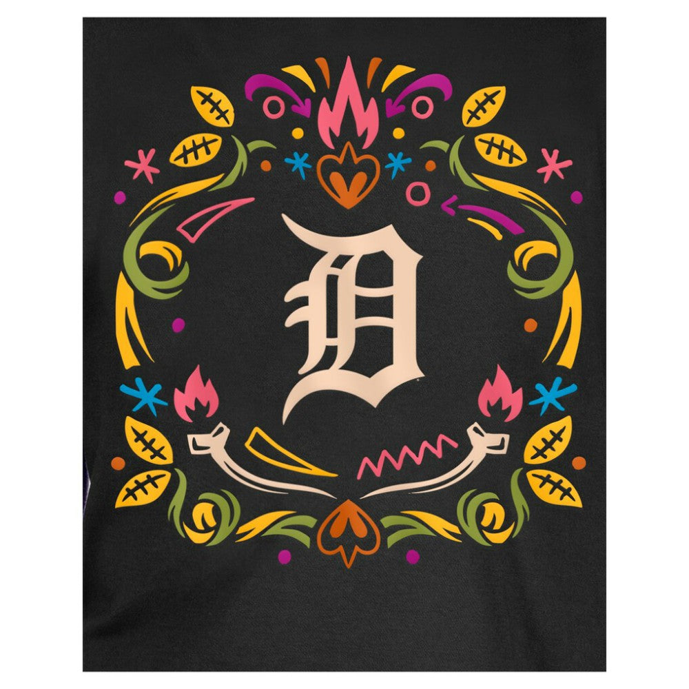 Black Detroit Tigers New Era Youth Día de los Muertos T-Shirt